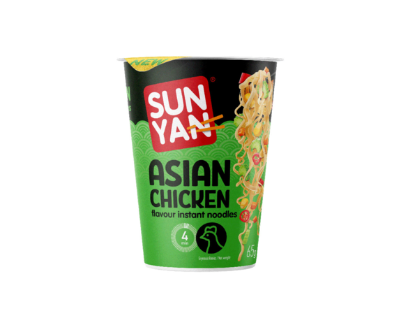 Sun Yan Noodles Chicken cup groen 65gr