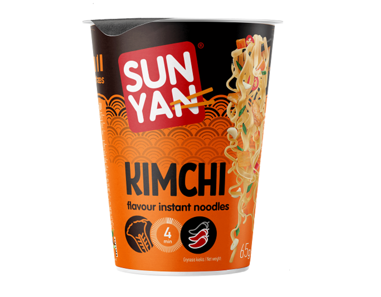 Sun Yan Noodles Kimchi cup oranje 65gr