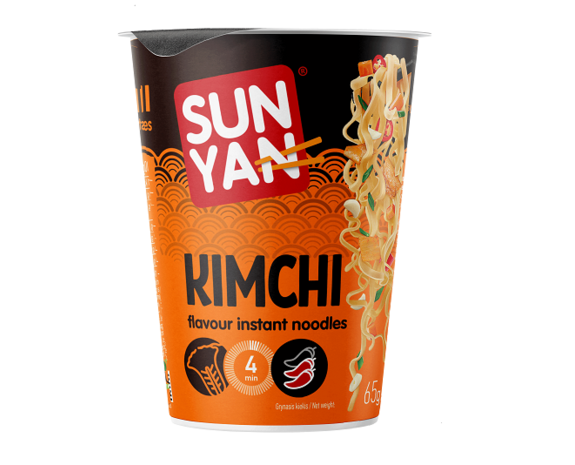 Sun Yan Noodles Kimchi cup oranje 65gr