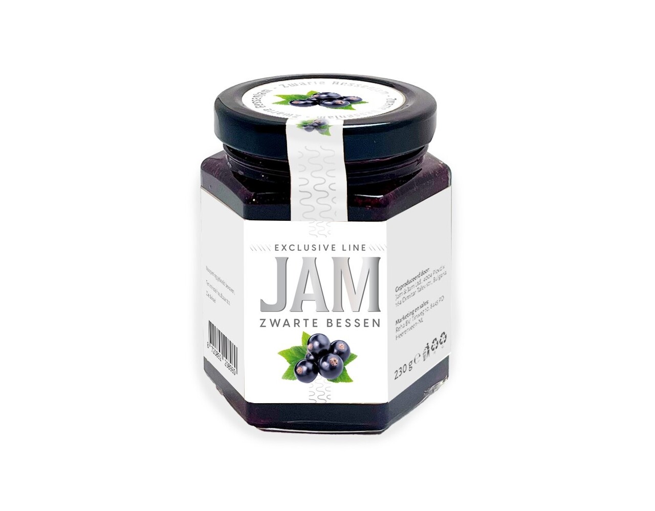 Zwarte bessen jam wit 230gr