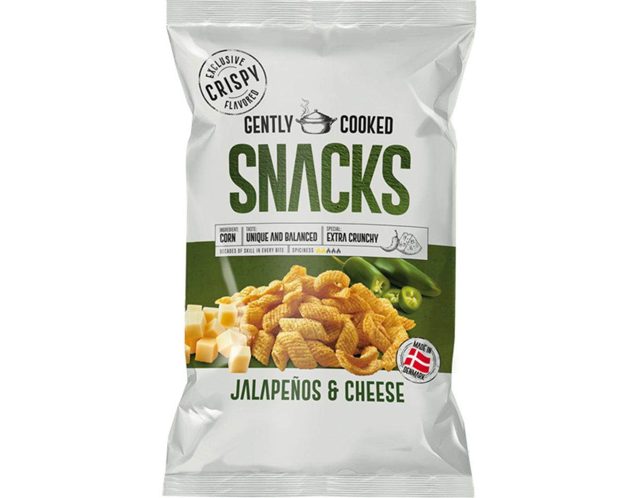 Crispy Snacks Jalapenos&Cheese wit 125gr