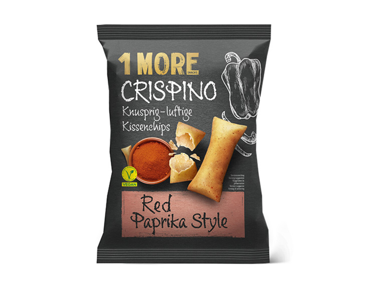 Crispino Red Paprika style zwart 100gr