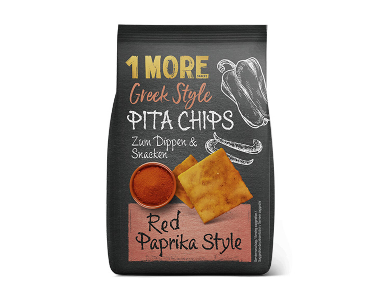 Pita Chips Red Paprika Style zwart 90gr