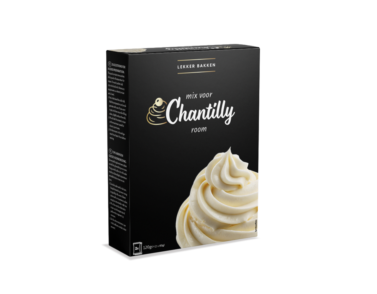 Mix voor Chantilly Room zwart 120gr
