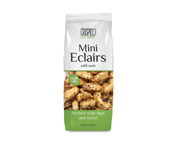 Mini Eclairs with seeds wit/groen100gr