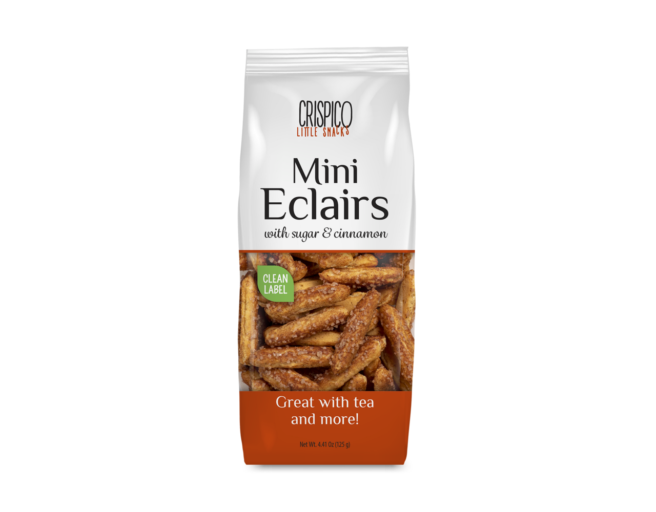 Mini Eclairs sugar & cinnamon wit/rood 125gr