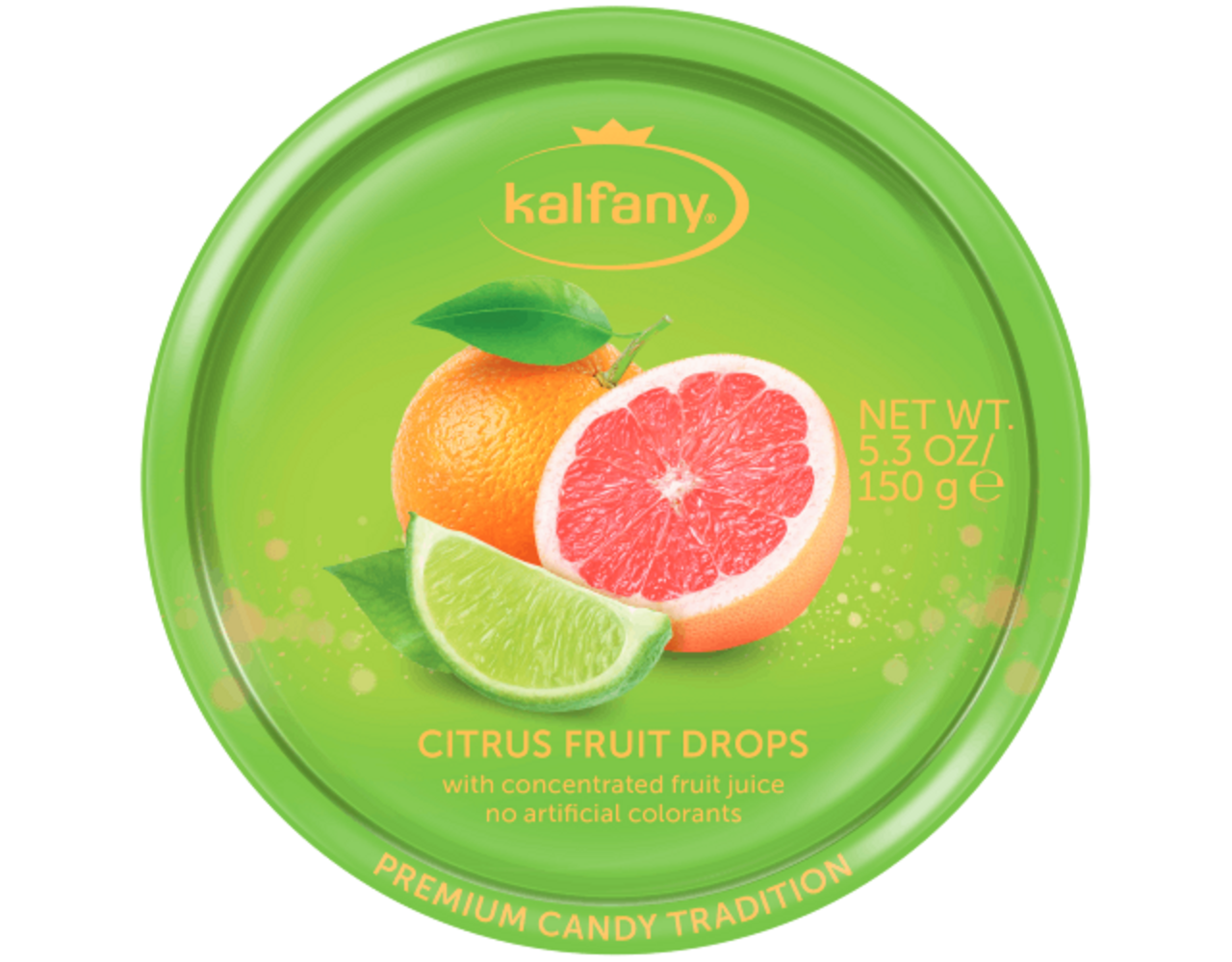 Citrus Fruit Drops groen 150gr