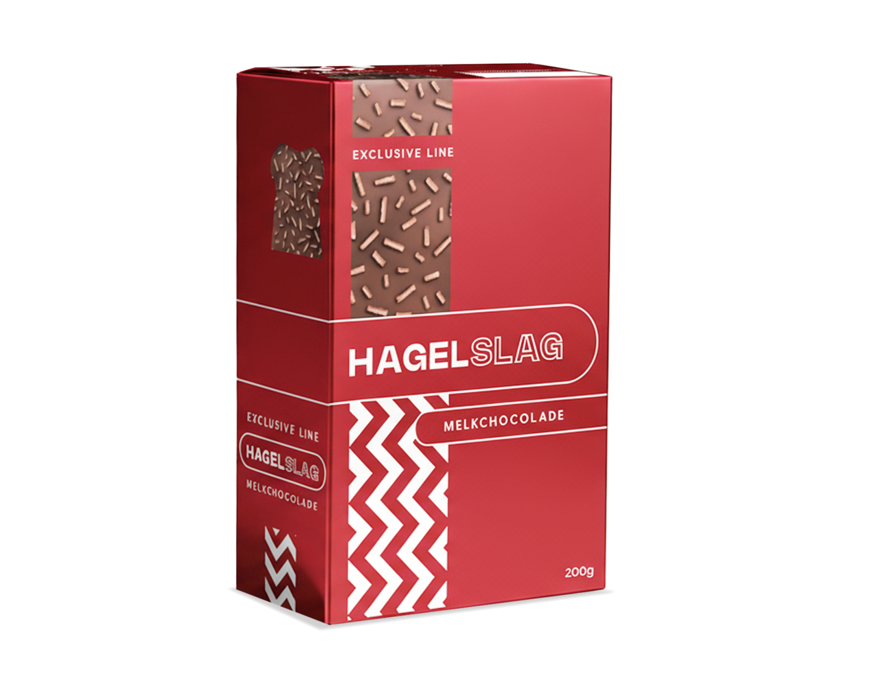 Hagelslag melk rood 200gr