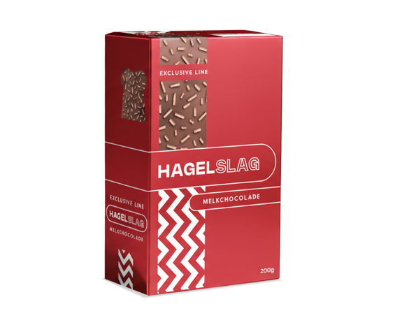 Hagelslag melk rood 200gr