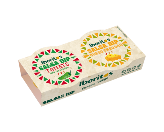 Salsa dip Tomate and Cheese duo-pack wit 2x46gr