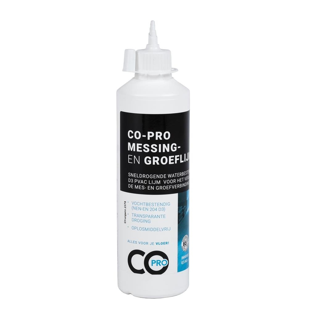 Co-pro Messing en groef Lijm D3 0,5 kg