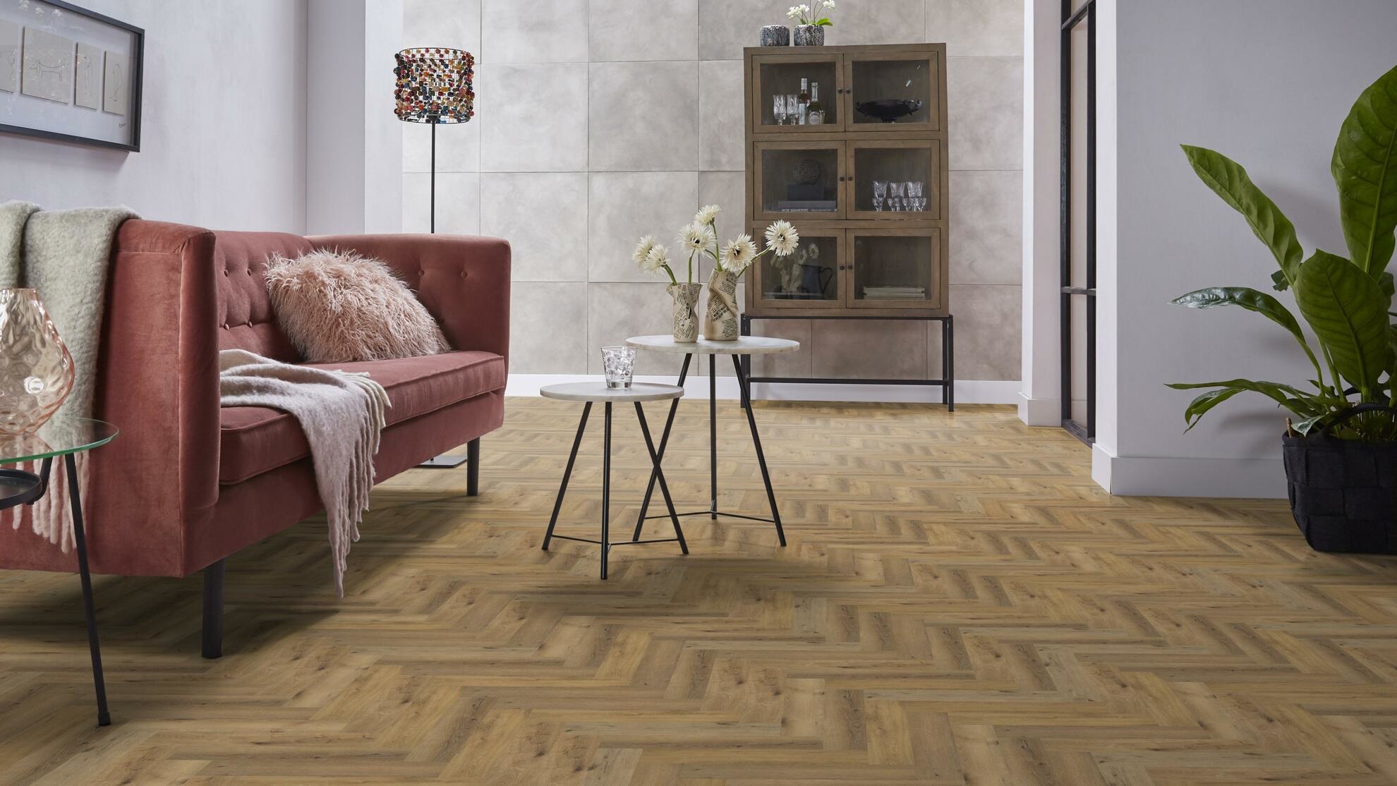 Yup Visgraat Dark Oak Klik PVC