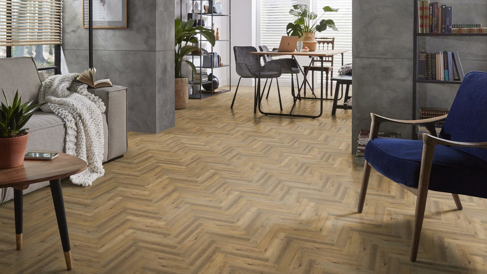 Yup Visgraat Dark Oak Klik PVC