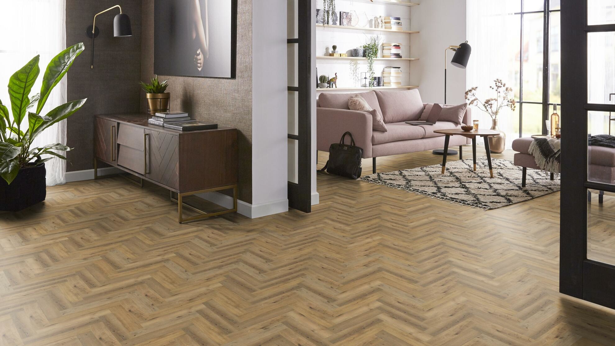 Yup Visgraat Dark Oak Klik PVC