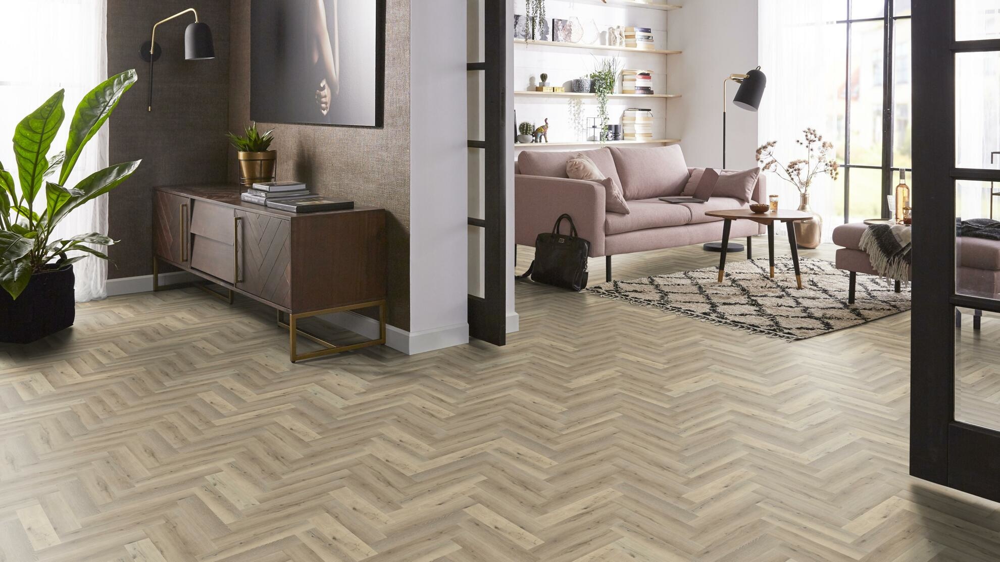 Yup Visgraat Light Oak Klik PVC