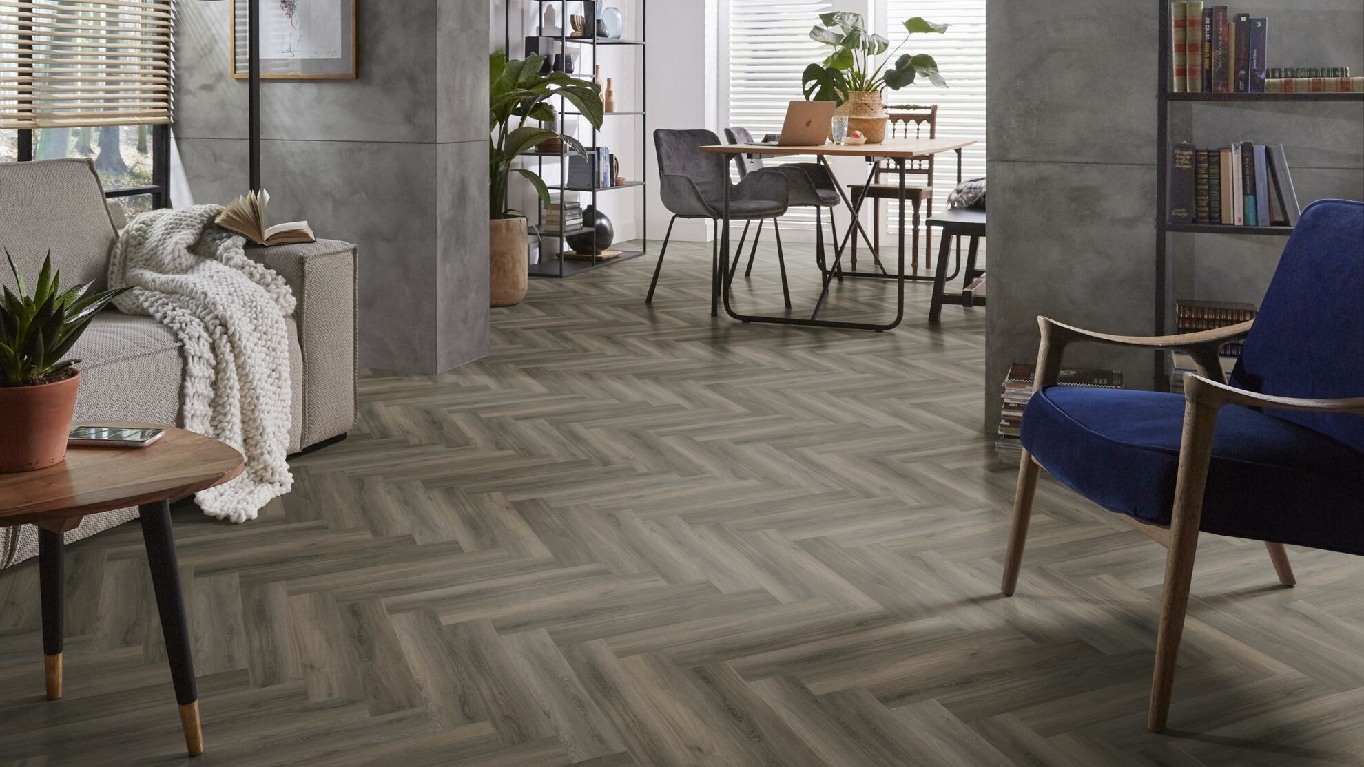 Yup Visgraat Dark Grey Klik PVC