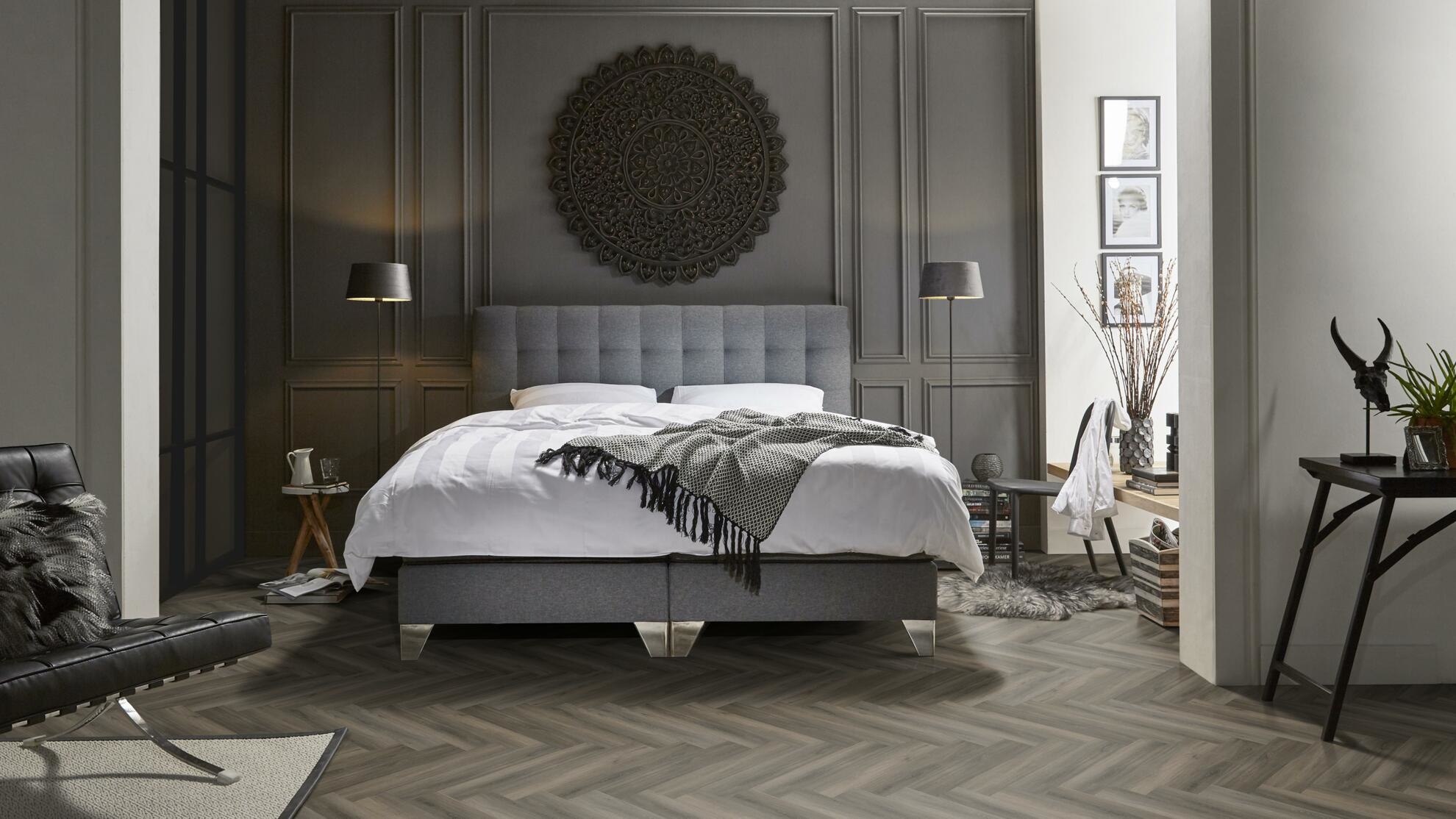 Yup Visgraat Dark Grey Klik PVC