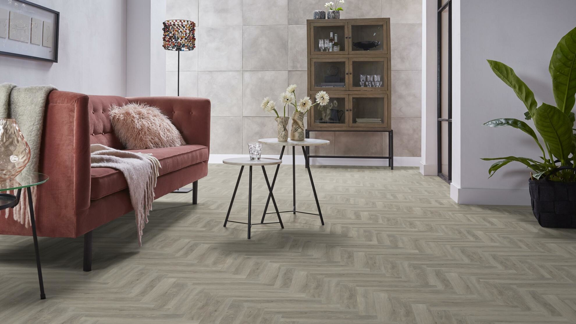 Yup Visgraat Light Grey Plak PVC