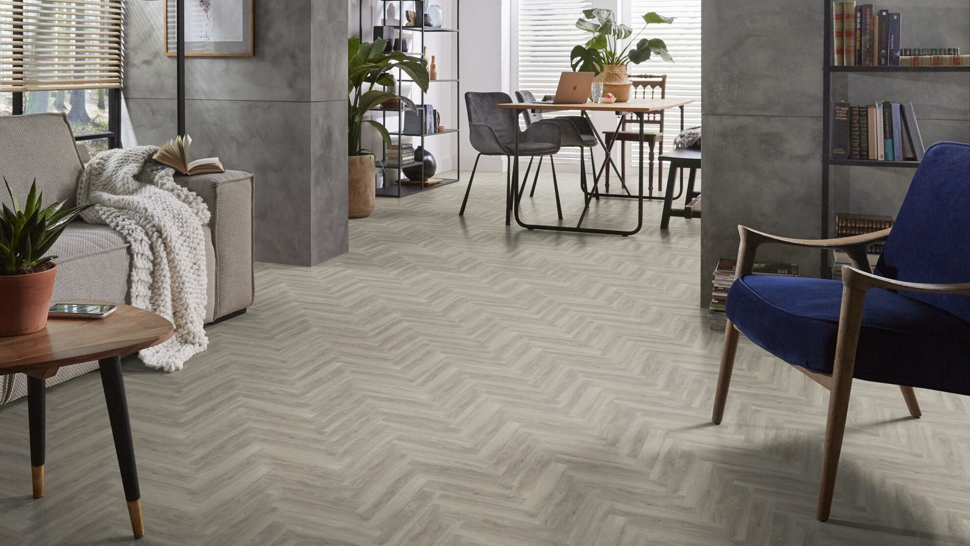 Yup Visgraat Light Grey Plak PVC