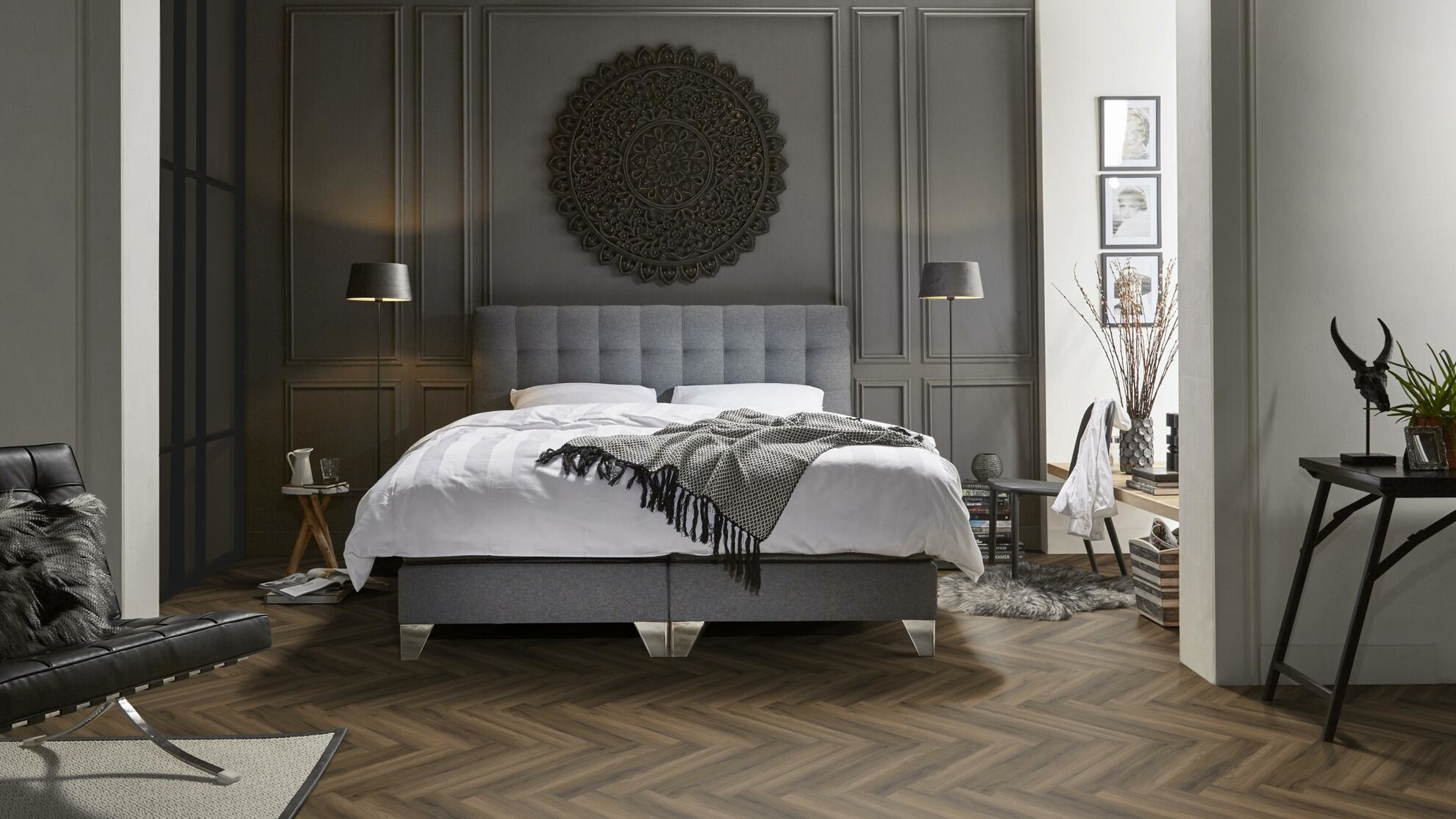 Yup Visgraat Warm Brown Plak PVC