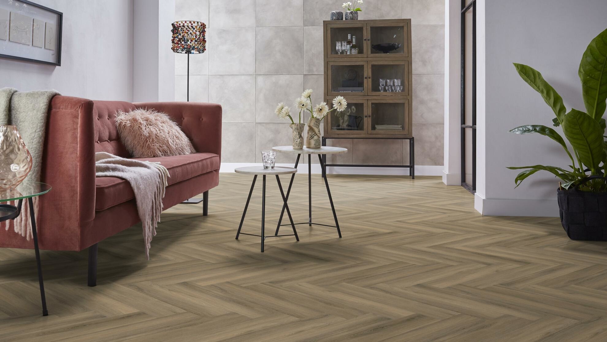 Yup Visgraat Light Brown Plak PVC
