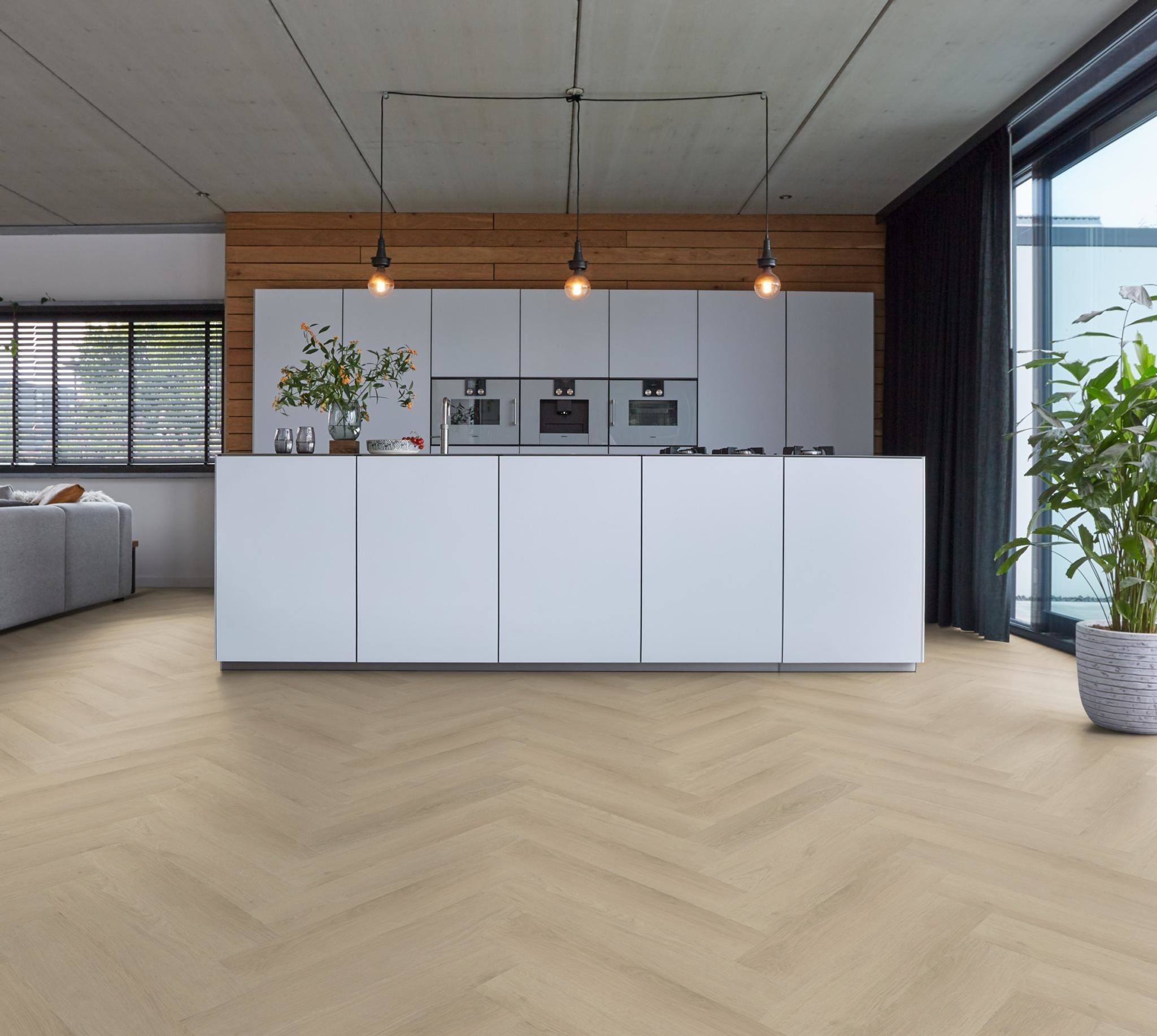YUP Merton Visgraat Beige Plak PVC