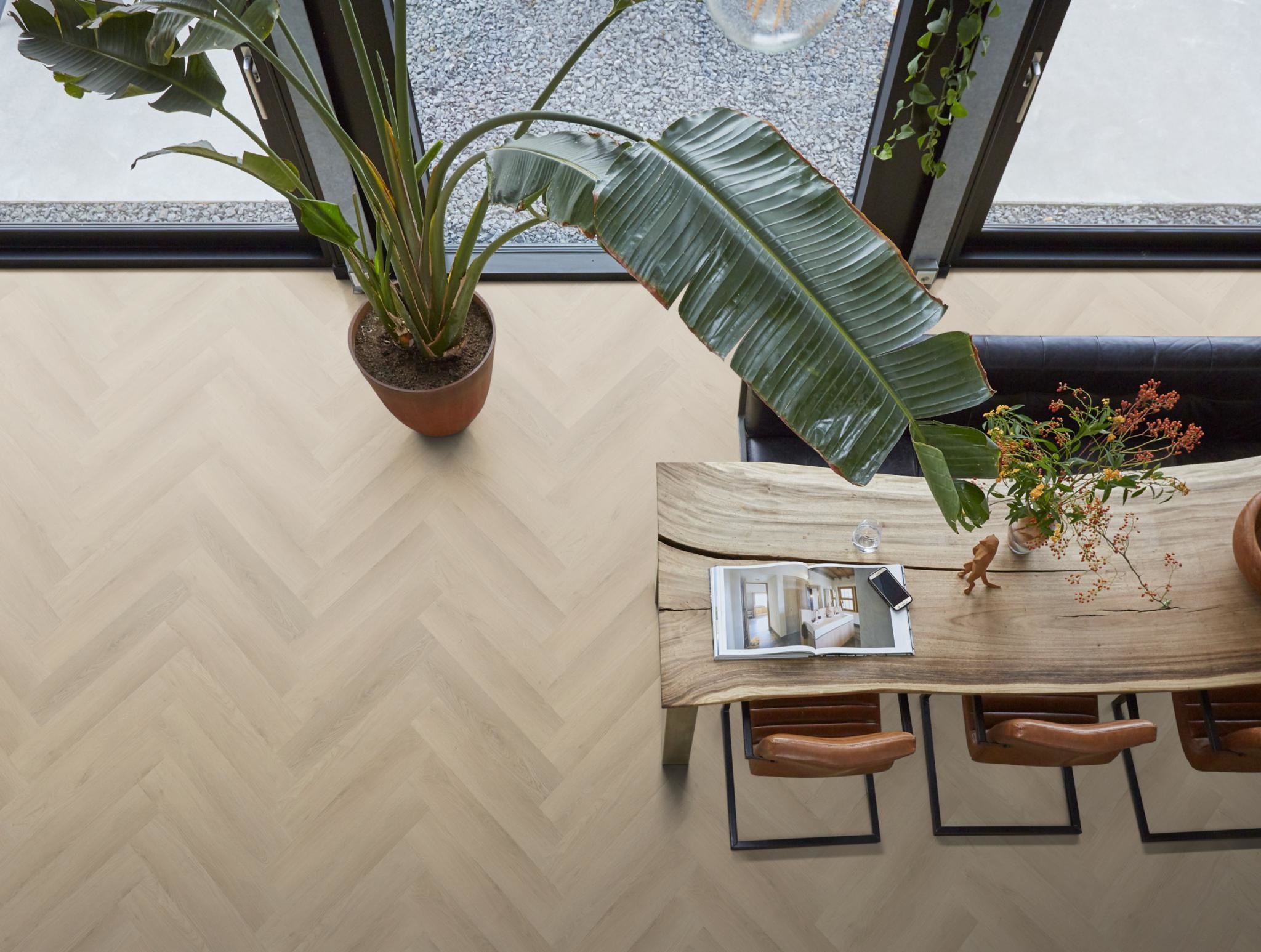 YUP Merton Visgraat Beige Plak PVC