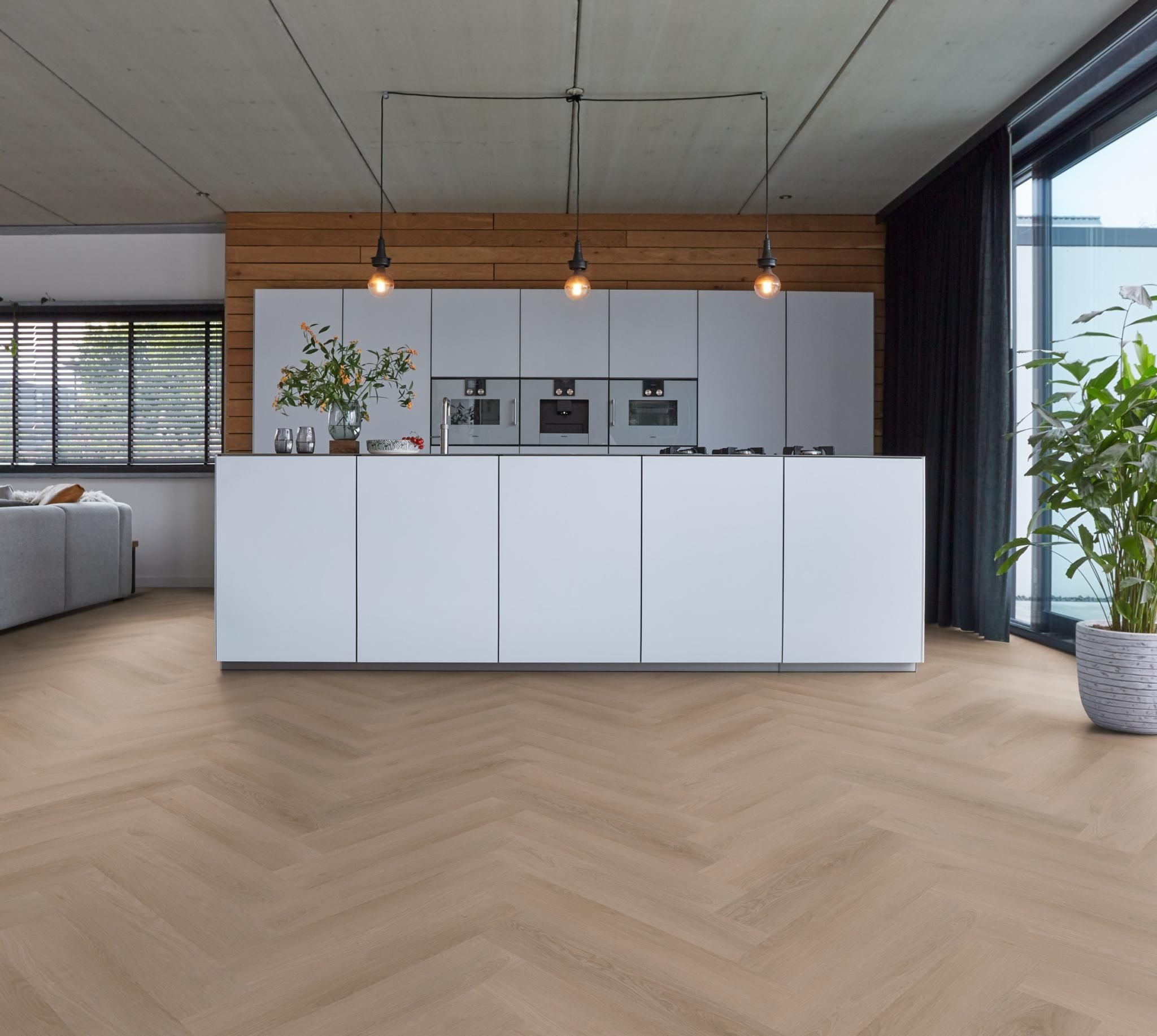 YUP Merton Visgraat Dark Oak Plak PVC