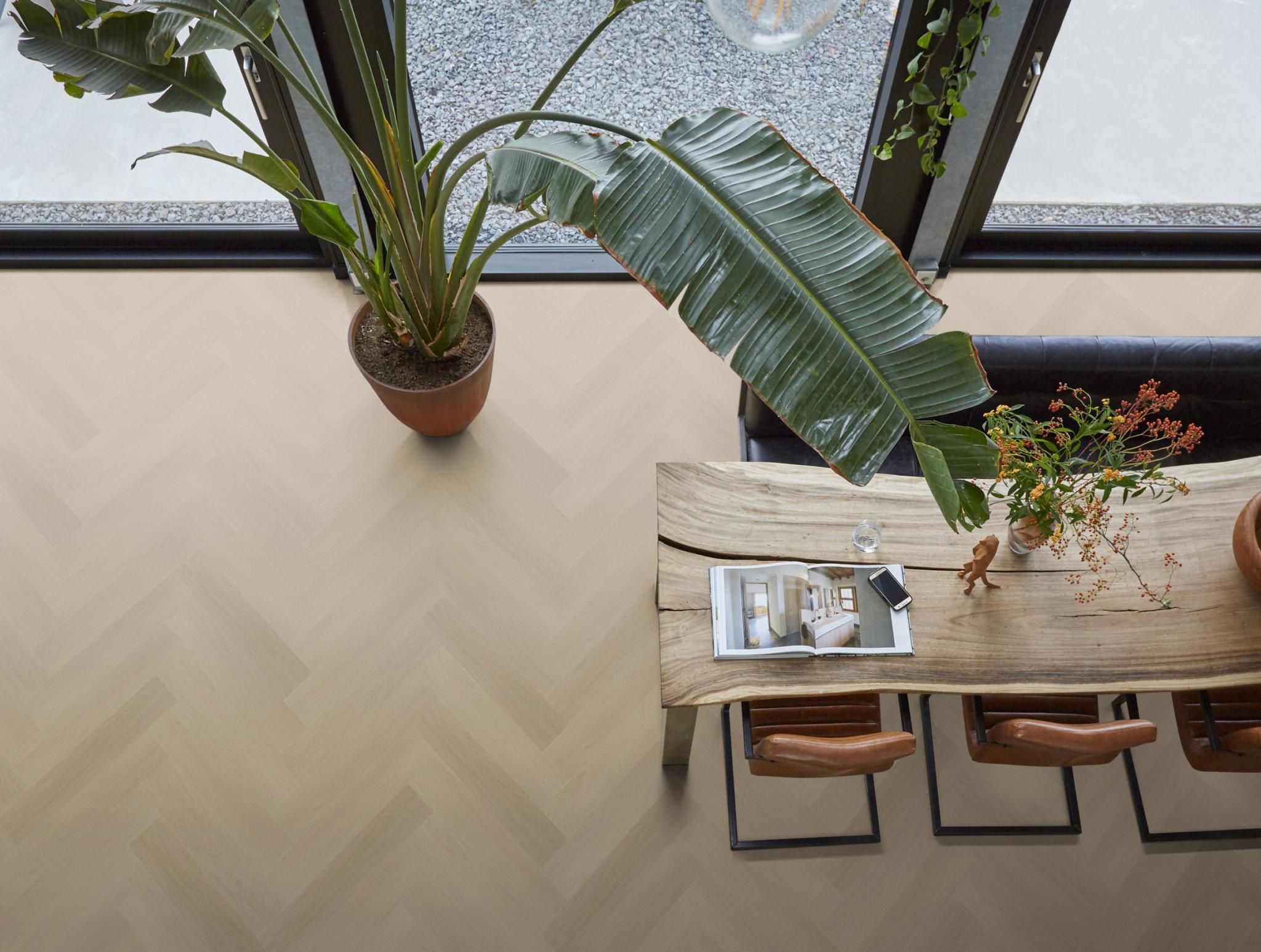 YUP Fulham Visgraat Smoky Plak PVC