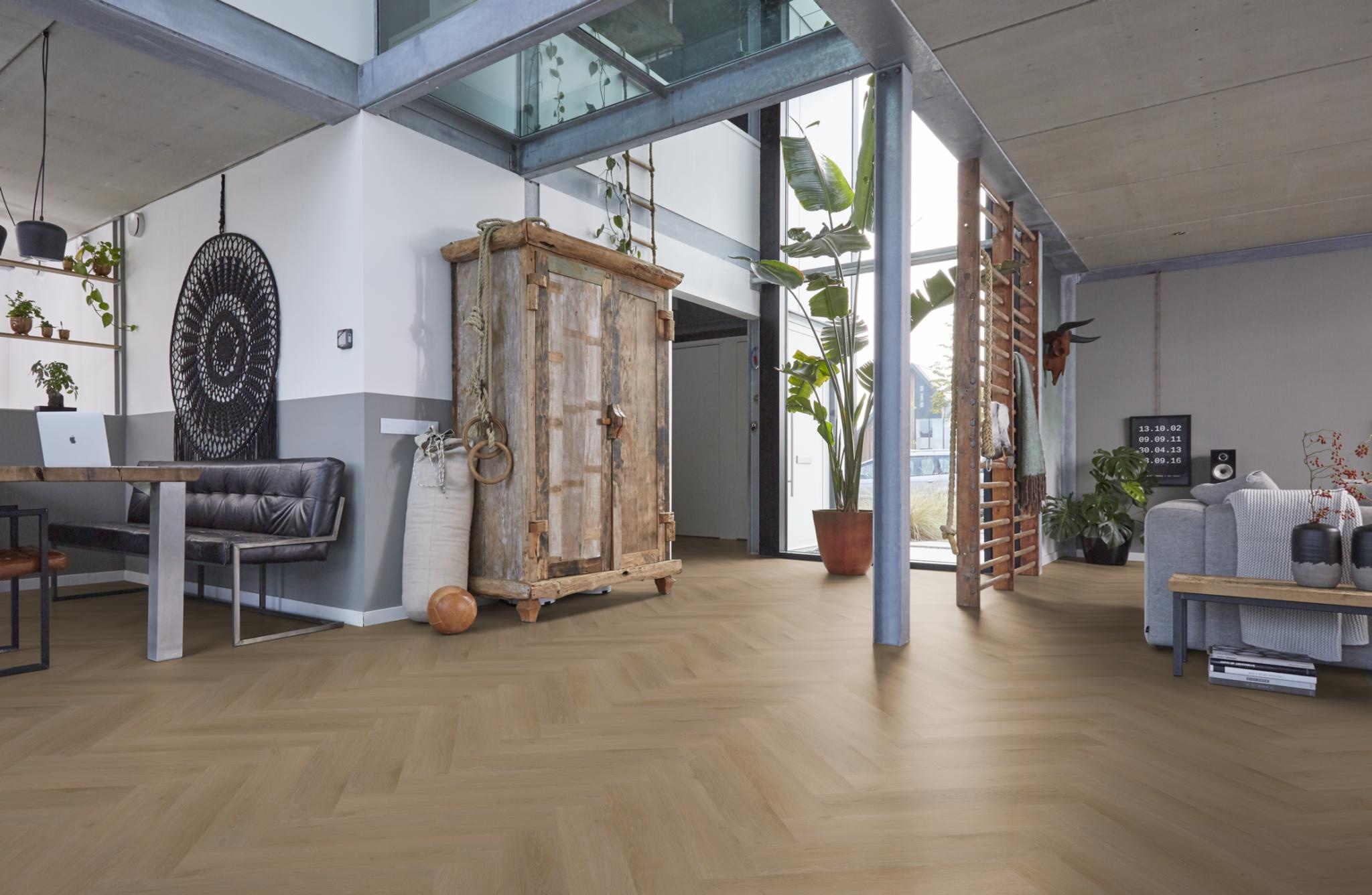 YUP Merton Visgraat Natural Oak Klik PVC