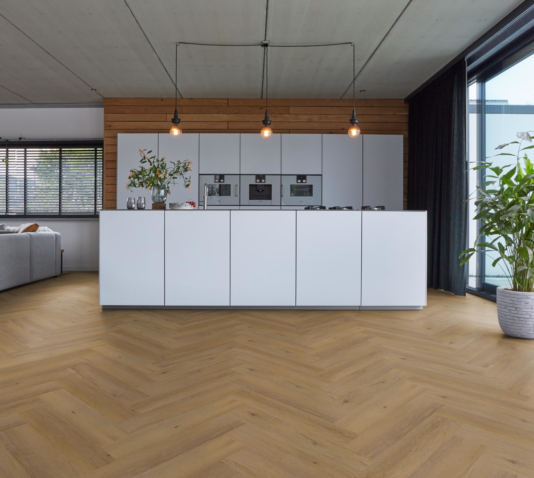 YUP Leyton Visgraat Dark Oak Klik PVC