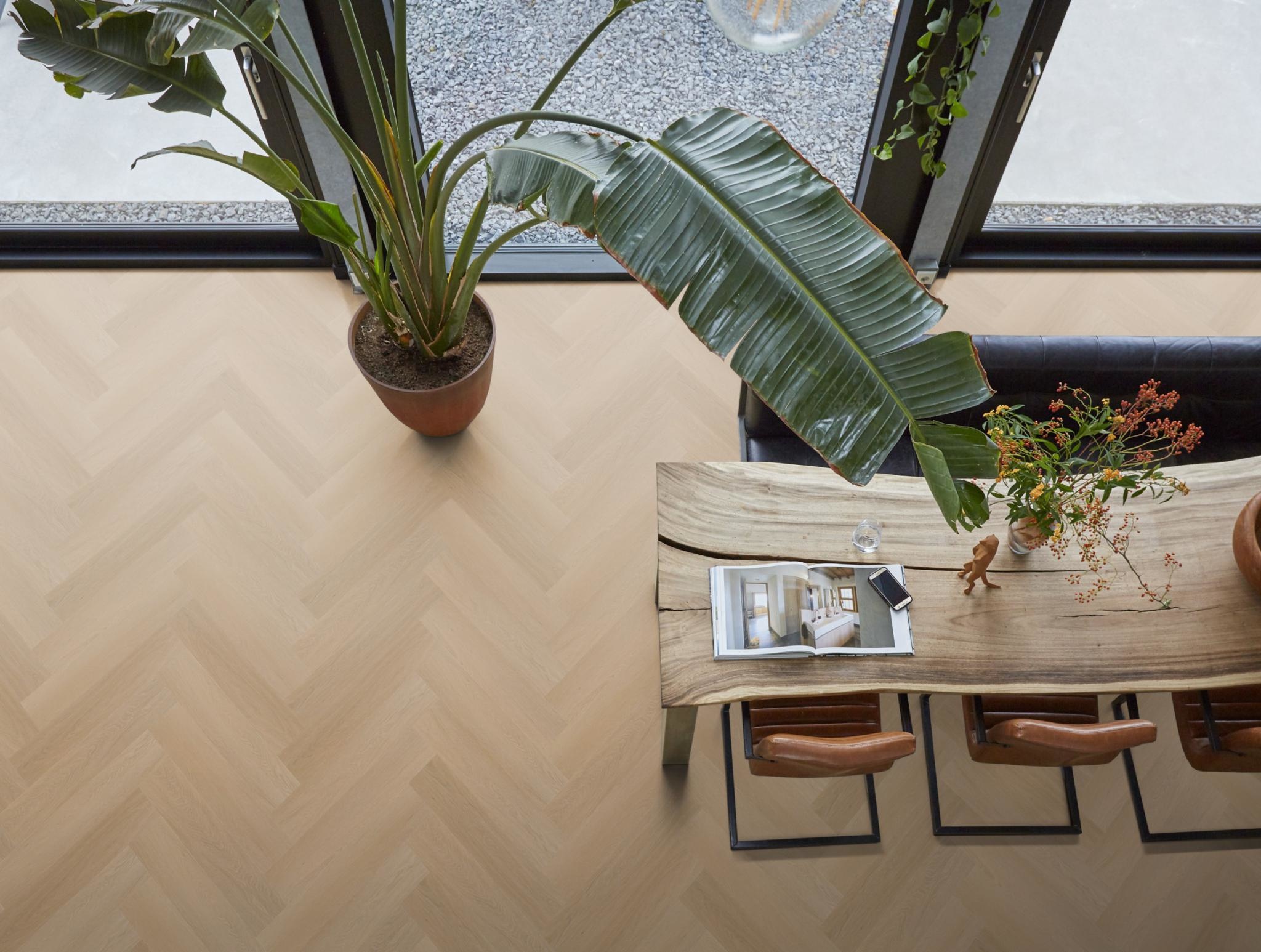 YUP Fulham Visgraat Natural Oak Klik PVC