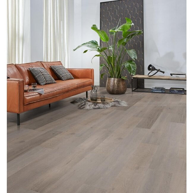 Manhattan grijs eiken 8 mm houtstructuur laminaat