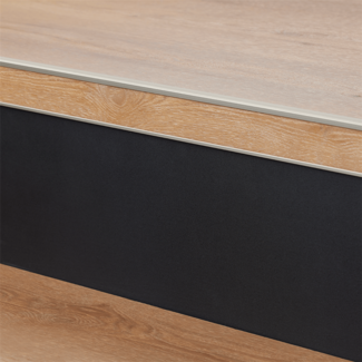 Stootbord RAL 9005 zwart steenstructuur 18 stuks