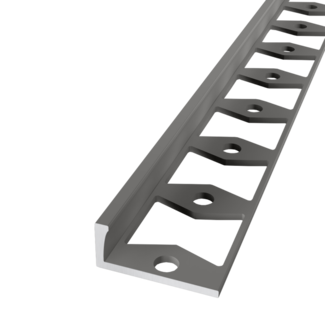 In-egaliseer eindprofiel tot 6mm PVC zwart