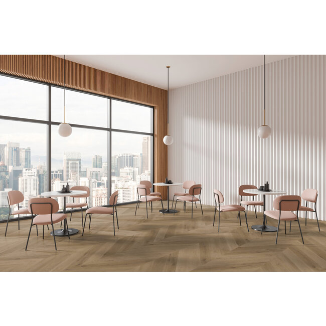 Yarenza. Lux Tenebrae Hongaarse Punt Warm Oak Plak PVC