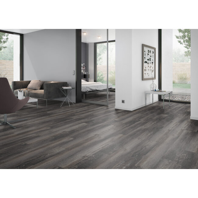 Yarenza. Lux Tenebrae Rechte Plank Charred Black Oak Plak PVC