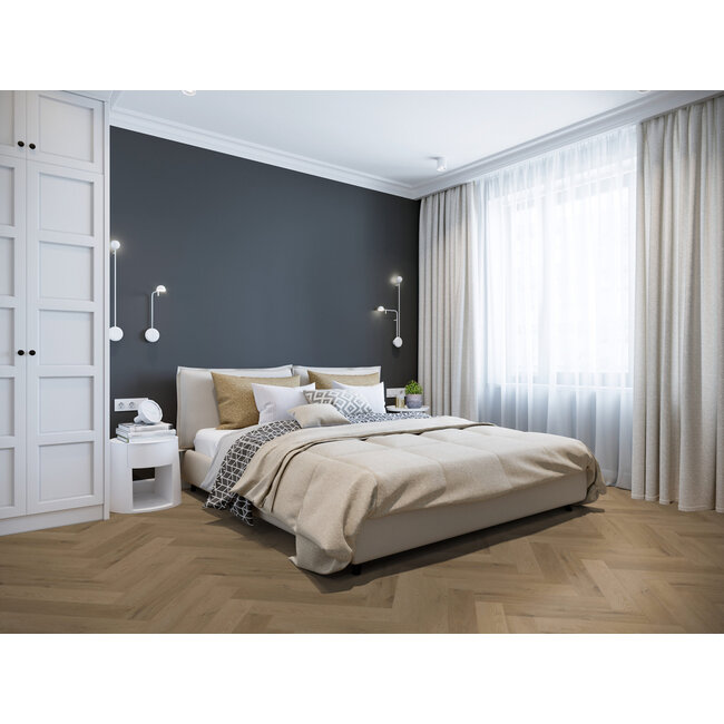 Yarenza. Lux Tenebrae Visgraat Warm Oak Plak PVC