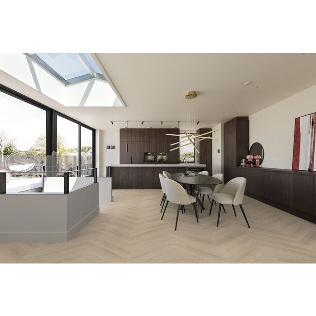 Yarenza. Madera Visgraat Beige Plak PVC