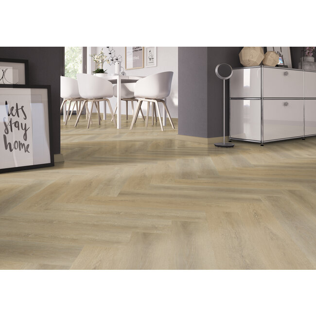Yarenza. Oakwood Visgraat Natural Oak Klik PVC