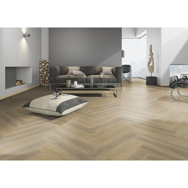 Yarenza. Oakwood Visgraat Natural Oak Klik PVC