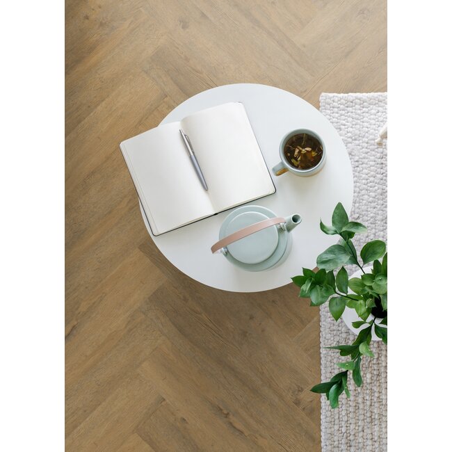 Yarenza. Oakwood Visgraat Dark Oak Klik PVC