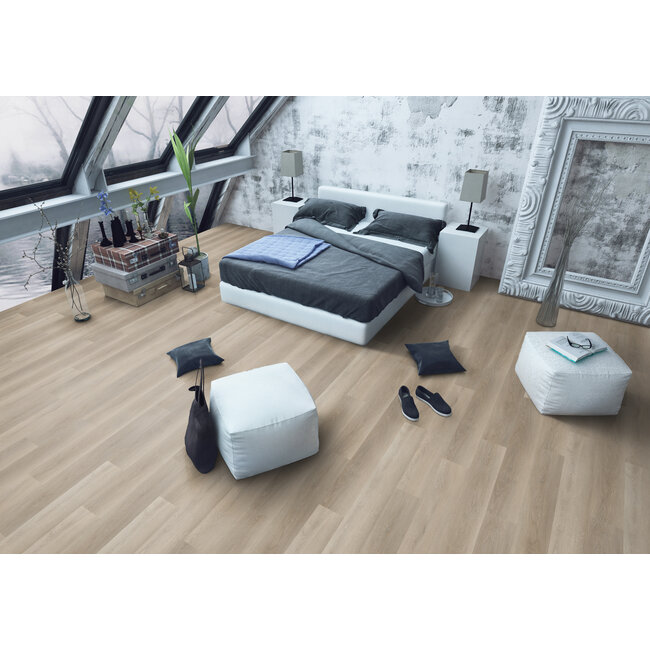 Yarenza. Oakwood Rechte Plank Beige Klik PVC