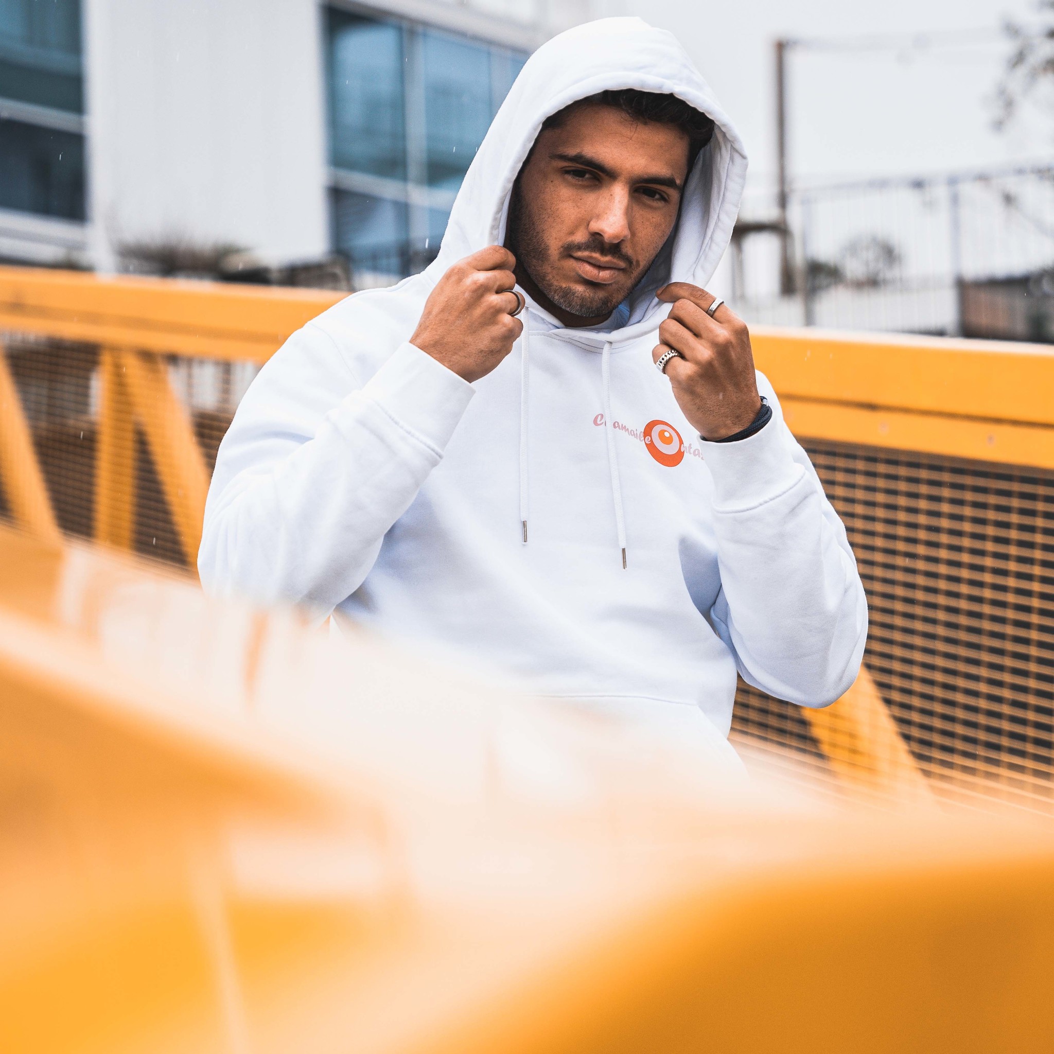 Champion Reverse Weave Hoodie in Orange