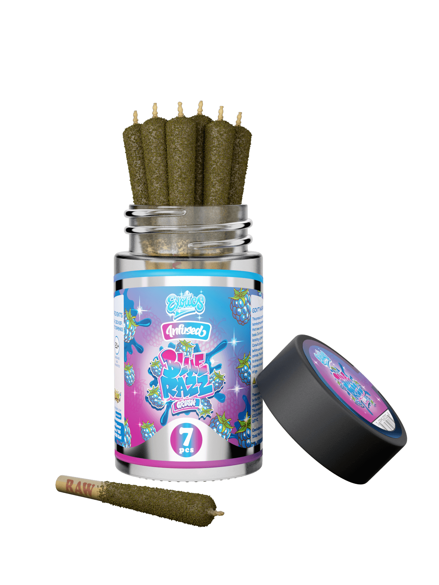 Dimo Exotics Delta 8 Blue Razz Crush Pre-Rolls