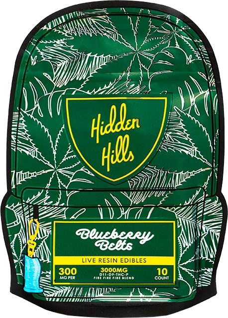 Hidden Hills Blueberry Belts - 3000mg PDD