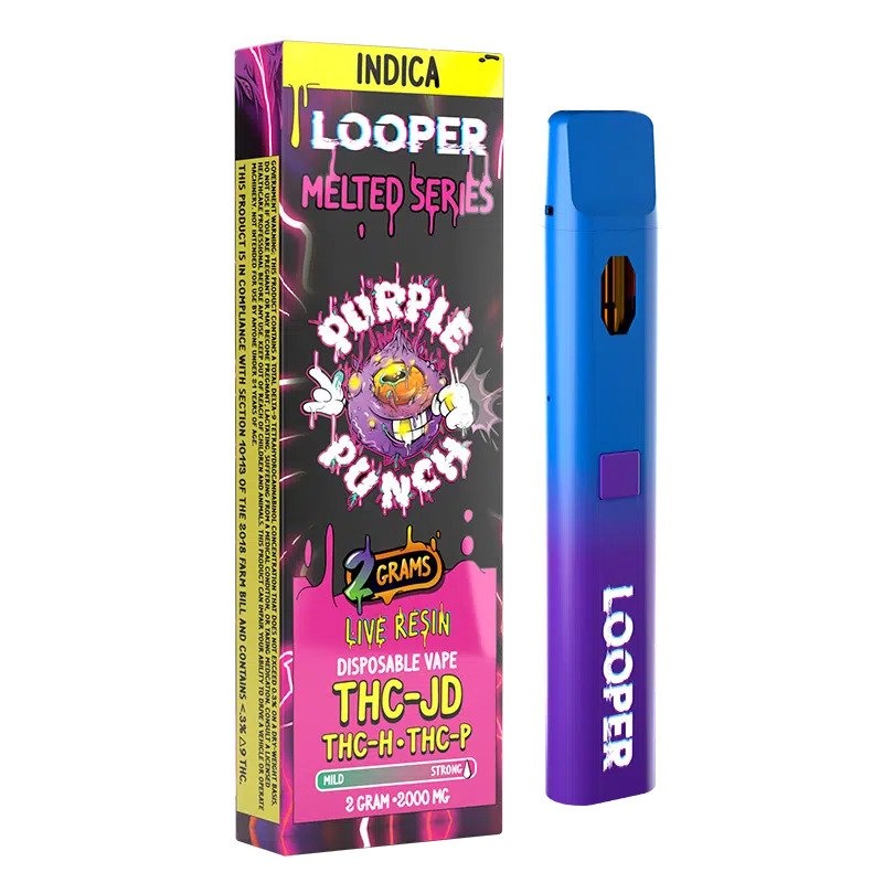 Looper Melted Series Purple Punch THC-JD + THC-H + THC-P Disposable (2grams)