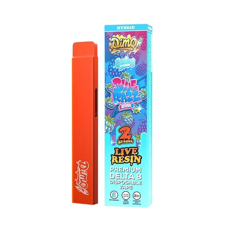 Blue Razz Crush Premium Delta 8 THC Exotics Disposable (2grams)