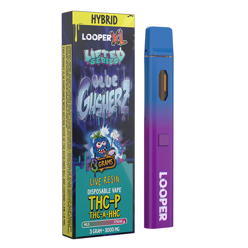 Looper Lifted Series XLBlue Gusherz THCO + HHC + THCP Disposable (3grams)