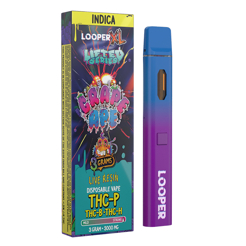 Looper Lifted Series XL Grape Ape THC-B + THC-H +THCP Disposable (3grams)